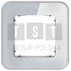 Karlik Elektrotechnik 15-28-IRSZ-1 ICON Universalus vienas suapvalintas rėmas - stiklo efektas (rėmas: pilkas dugnas: grafito matinis) 15-28-IRSZ-1