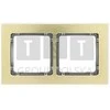 Karlik Elektrotechnik 8-11-DRA-2 DECO Universalus dvigubas rėmas - šlifuotas aliuminis (rėmas: žalvario spalvos dugnas: grafitas) 8-11-DRA-2