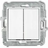 Karlik Elektrotechnik IWP-33.1 ICON Dvigubo laiptų jungiklio mechanizmas (du mygtukai be piktogramų) baltas IWP-33.1