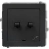 Karlik DECO American stiliaus dvigubas laiptų jungtis juoda kilimėlis 12DWPUS- 33
