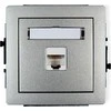 Karlik DECO Vieno kompiuterio lizdai 1xRJ45, kat. 5E, 8-pin sidabro metalo 7DGK-1