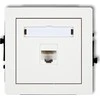 Karlik DECO Vienviečiai kompiuterio lizdai 1xRJ45, 5e kat., ekranuoti, 8 kontaktų balta DGK-1e
