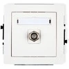 Karlik DECO vienspalvio tipo antenos lizdas F nikelis padengtas balta (DGF-1)