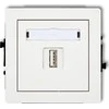 Karlik DECO vienas USB įkroviklis, 5V, 1A baltas DCUSB-1