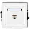 Karlik Elektrotechnik 25DGK-3 DECO Vieno kompiuterio lizdo mechanizmas 1xRJ45, kat. 6, 8 kontaktų, baltas matinis 25DGK-3
