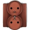 Karlik DECO MODULIS RUDAS METALINIS LIZDAS 2X Z/U 16A 250V IP22 - 9DGPR-2z