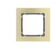 Karlik Elektrotechnik 8-11-DRA-1 DECO Vienvietis universalus rėmas - šlifuotas aliuminis (rėmas: žalvario spalvos dugnas: grafitas) 8-11-DRA-1
