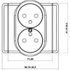 Karlik Dvivietis FlexI lizdas su sidabro metalo (7FGP- 2z)