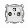 Karlik Elektrotechnik 25IGS ICON RTV-SAT terminalo abonentinės jungties mechanizmas 1.5dB baltas matinis 25IGS