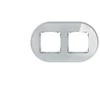 Karlik Elektrotechnik 15-28-IRSO-2 ICON Universalus dvigubas apvalus rėmas - stiklo efektas (rėmas: pilkas dugnas: grafito matinis) 15-28-IRSO-2