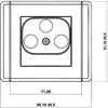 Karlik Kompiuterio lizdas Logotipas 1xRJ45 balta (FGK-1)