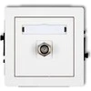 Karlik Elektrotechnik 25DGF-1 DECO Vieno antenos lizdo mechanizmas, F tipo (SAT), nikeliuotas, baltas matinis 25DGF-1