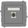 Karlik Elektrotechnik 27DGF-1 DECO Lizdas vienguba F tipo (SAT) antena, nikeliuotas matinis rutulys 27DGF-1