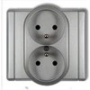 Karlik Dvivietis FlexI lizdas su sidabro metalo (7FGP- 2z)