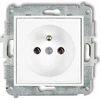 Karlik Elektrotechnik 25IGP-1z ICON Vieno lizdo mechanizmas su įžeminimu 2P+Z (be srovės kelio sklendių) matinė balta 25IGP-1z