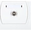 Karlik LOGO vieno F (SAT) antenos lizdas baltas LGF-1