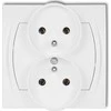 Karlik Elektrotechnik LGPR-2z LOGO Lizdas double su/u balta LGPR-2z