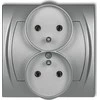 Karlik LOGO Dvigubas lizdas, sidabrinis metalas, 7LGPR-2z