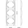 Karlik Elektrotechnik LRV-3 LOGO Vertikalus trigubas rėmas balta LRV-3