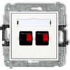 Karlik MINI Dvigubas baltas garsiakalbio lizdas MGG-2