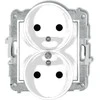 Karlik Elektrotechnik Karlik MINI Dvigubas lizdas su/su langinėmis baltas MGPR-2zp