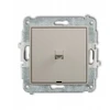 Karlik Mini vienpolio jungiklio mechanizmas amerikietišku stiliumi taupe (60MWPUS-1)