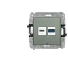 Karlik Elektrotechnik 61MCUSBBO-8 MINI dvigubas USB įkroviklis, USB C + USB A, maks. 20 W, be ženklinimo laukelio, skirtas naudoti su 61MCUSBBO-8