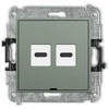 Karlik Elektrotechnik 61MCUSBBO-7 MINI dvigubo USB įkroviklio mechanizmas 2xUSB C, maks. 20 W, be aprašymo lauko, žr. 61MCUSBBO-7