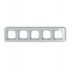 Karlik Elektrotechnik 15-12-IRSZ-5 ICON Universalus penkių kartų suapvalintas rėmas - stiklo efektas (rėmas: pilkas dugnas: juodas) 15-12-IRSZ-5