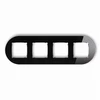 Karlik Elektrotechnik 12-12-IRSO-4 ICON Universalus keturgubas apvalus rėmas - stiklo efektas (rėmas: juodas dugnas: juodas) 12-12-IRSO-4