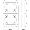 Karlik Elektrotechnik RV-2 TREND Vertikalus dvigubas rėmas balta RV-2