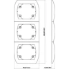 Karlik Elektrotechnik Karlik Tendencija vertikaliai Langelis Triple Baltas (RV-3)