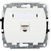 Karlik TREND PC lizdas vienas 1xRJ45, kat. 5E, 8- pin balta (GK-1)