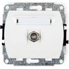 Karlik TREND Vienvietis F tipo antenos lizdas (SAT), baltai nikeliuotas GF-1