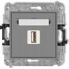 Karlik USB įkroviklis Karlik Mini 27MCUSB-3 vienvietis 5V 2A matinis pilkas