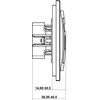 Karlik Vieno SAT antenos lizdas + vieno kompiuterio lizdai 1xRJ45 sidabro metalo (7DGFK)