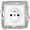 Karlik Elektrotechnik Karlik Vienvietis lizdas su įžeminimu Karlik Icon IGP-1zp 2P+Z langinės srovės takams, baltas