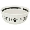 TRIXIE „Food" dubenėlis, keramika, 0.25 l/13 cm, baltas/juodas