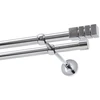 Karpol Dviguba užuolaidų karnizo lazda Fi 19 mm chromuota 480 cm DION KOWALSKI
