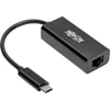 Karta jungiama į tinklą Eaton Eaton Tripp Lite Series USB C to Gigabit Ethernet Adapteris USB Type C to Gbe 10/100/1000 - Netzwerkadapter - USB-C 3.1 - Gigabit Ethernet - Juodas