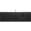 Klaviatūra HP 125 USB WD KBD (Bulk 12), viso dydžio (100 %), laidinis, USB, membraninis, QWERTY, juodas