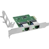 Karta jungiama į tinklą Level One Games InLine® Dual Gigabit karta jungiama į tinklą, 2x RJ45 1Gb/s, PCIe x1, w tym. blacha slotowa LP