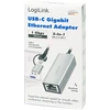 LogiLink USB adapteris, USB 3.2 Gen1, USB-A/C į gigabitinį eternetą, aliuminis