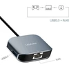 USAMS adapteris USB-C - USB 3.0 + RJ45 prievadas Ethernet pilkas/pilkas TCSJ14601 (US-SJ146)
