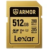 Atminties kortelė Lexar 512GB SDXC ARMOR Gold UHS-II U3, nerūdijančio plieno, IP68 (280/210 MB/s)