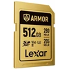 Atminties kortelė Lexar 512GB SDXC ARMOR Gold UHS-II U3, nerūdijančio plieno, IP68 (280/210 MB/s)