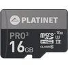 Atminties korta Platinet MicroSD 16GB (class10 UHS-III 90MB/s) + SD Adapteris