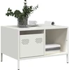 kavos staliukas baltas 68,5x50x43,5 cm šaltai valcuotas plienas