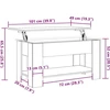 kavos staliukas Old Wood 101x49x52 cm Engineered Wood