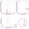 Kavos staliuko kojelės, T formos, 2 vnt., 30x25x(30-31)cm